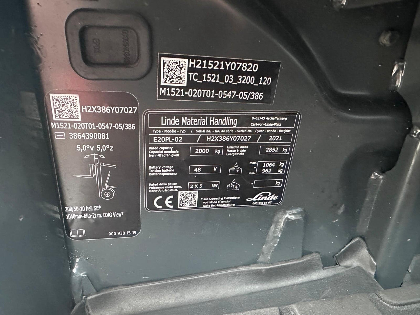 Linde E20PL-02 386 Triplex 5475mm Hub. Elektro Stapler Bild 14