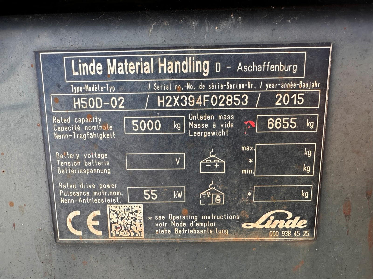 Linde H50D-02 Diesel Gabelstapler 3400mm Hub DZH Drehgerät Bild 14
