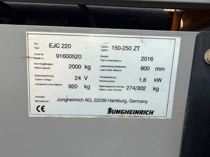 Jungheinrich EJC 220 2t Ameise Lange Gabeln 2500mm hub Bild 11