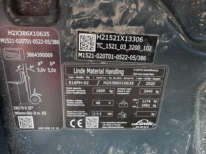 Linde E16PH-02 Triplex 5225mm Hubhöhe Elektro Gabelstapler 2020 Bild 12