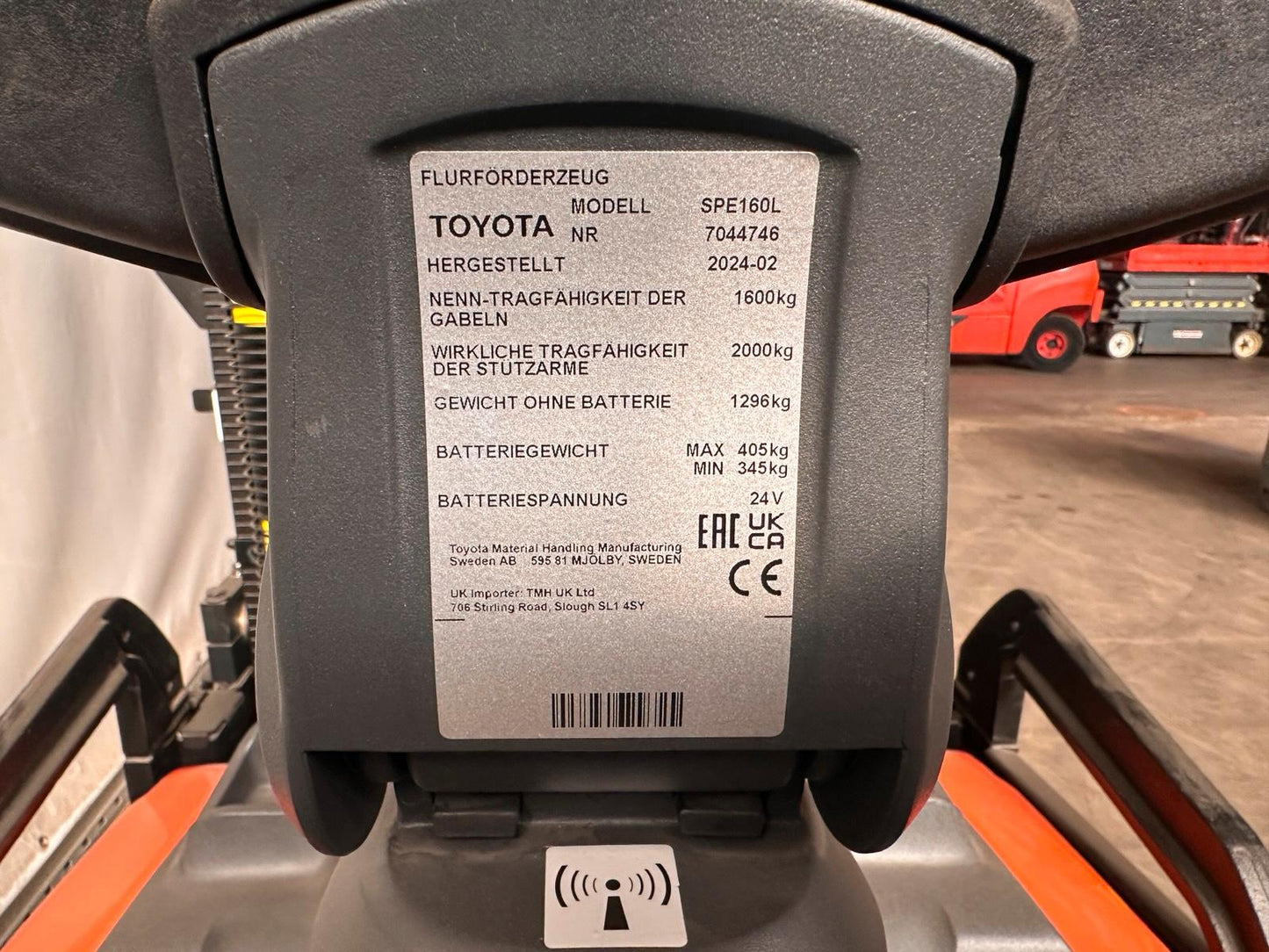 Toyota SPE160L 4800mm Triplex Gabelverlängerung Hochhubwagen Bild 12