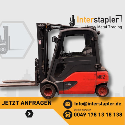 Linde E20PL Triplex 4625mm hub Voll 2Ton Elektro Gabelstapler Bild 1