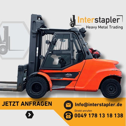 Linde H80T -03/ 1100 8000kg Gabelstapler Gas Stapler 2017 Bild 1