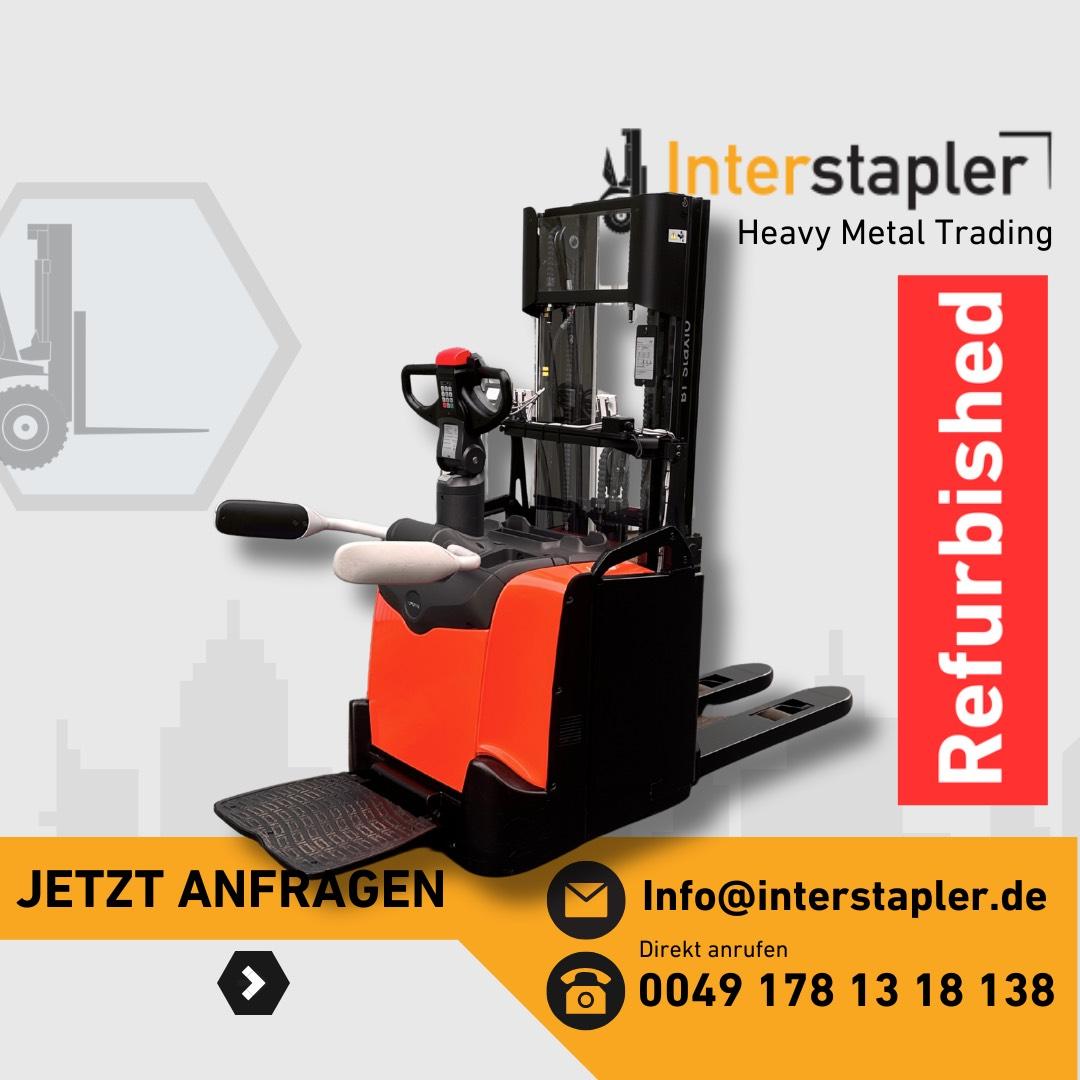 Toyota SPE120 Triplex 3950 Hochhubwagen Elektro Stapler Bild 1