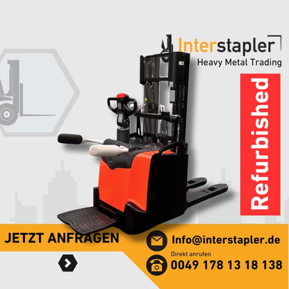 Toyota SPE120 Triplex 3950 Hochhubwagen Elektro Stapler Bild 1