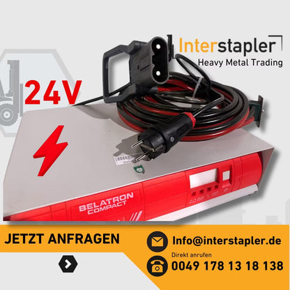 24V 65A Stapler Ladegerät Belatron Compact Batterie Gabelstapler
