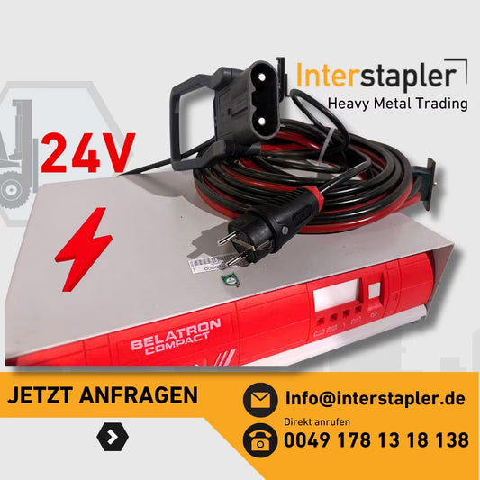24V 65A Stapler Ladegerät Belatron Compact Batterie Gabelstapler