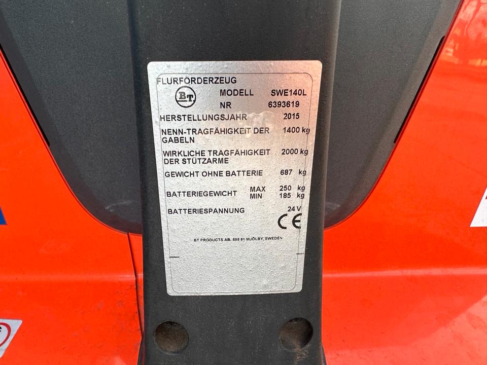 Toyota BT SWE140L 2655mm Hochhubwagen initialhub Freihub Bild 13