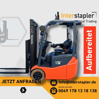 Toyota 1,3t 3 Rad Elektro Stapler 2021 Seitenschieber Bild 1