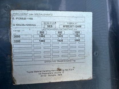 Toyota 2t Elektro Gabelstapler Zinkenversteller Seitenschub Bild 14