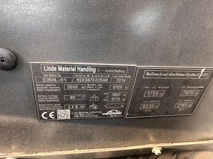 Linde E35HL-01 Elektro 3,5t Gabelstapler Zinkenversteller Kabine Bild 10
