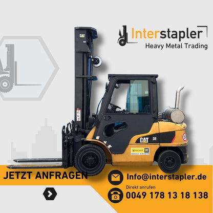 CAT DP35 N Diesel Gabelstapler Triplex 7000mm Hub ZVG Bild 1