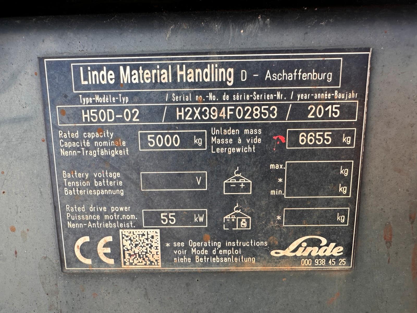 Linde H50D-02 Diesel Gabelstapler 3400mm Hub DZH Drehgerät Bild 14