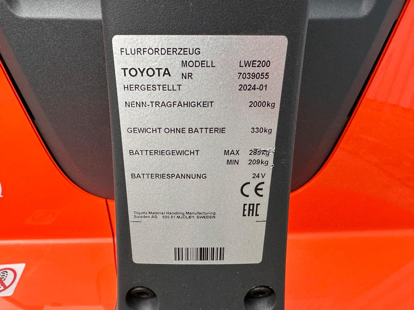 Toyota LWE200 Niederhubwagen 2024 Elektro Hubwagen Bild 8