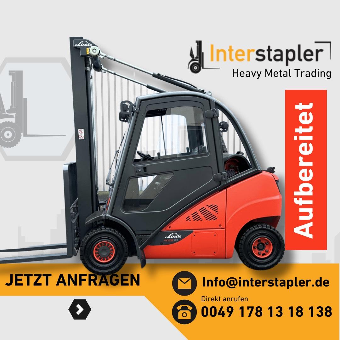 Linde H25T 2017 Triplex 6465mm Hub Gas Gabelstapler Stapler Bild 1