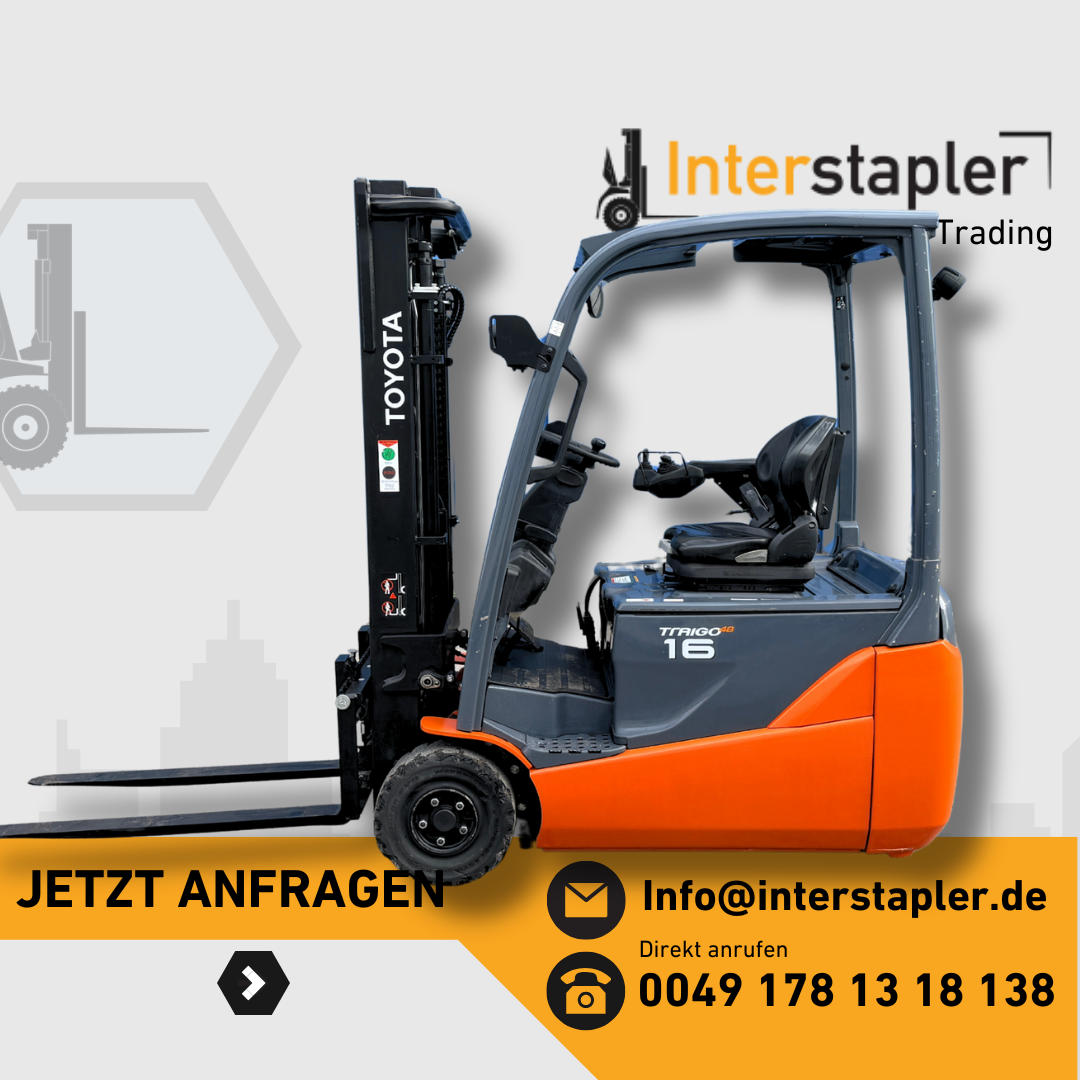Toyota 3Rad Elektro Gabelstapler 1,6ton 3300mm hub