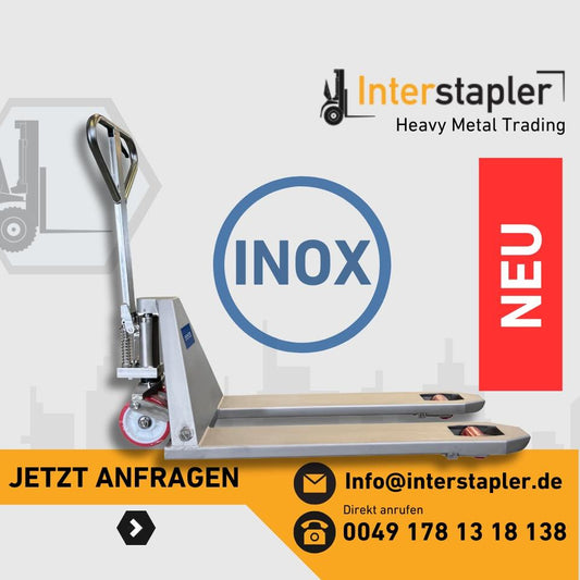 Edelstahl INOX Handhubwagen BADA TM 20 Hubwagen Palettenhubwagen Bild 1