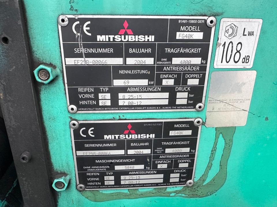 Mitsubishi FD40 4t Gas Gabelstapler Zinkenversteller 3700 Bild 10