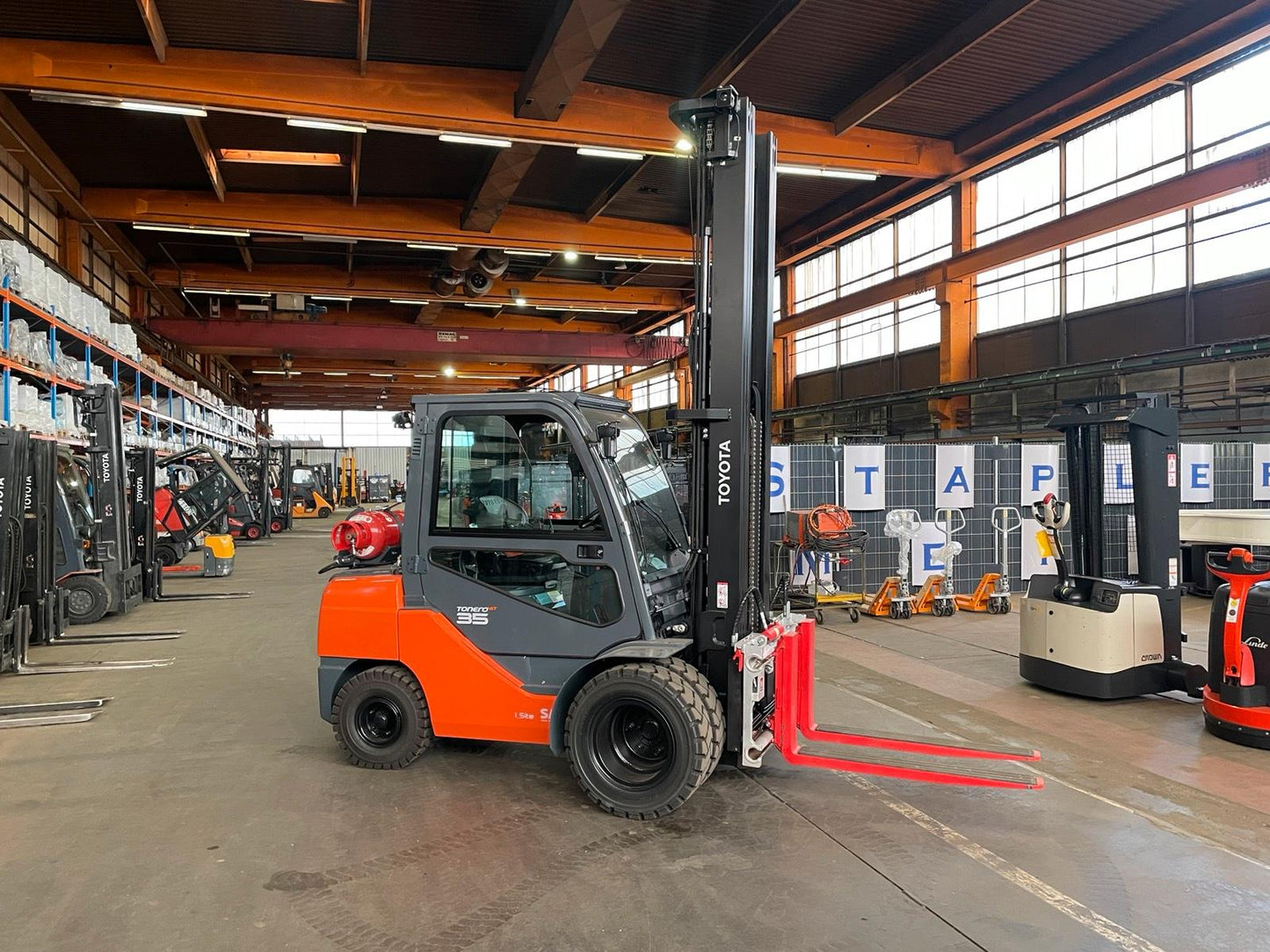 Toyota 3,5t Gas 06-8FGJ35F Triplex Zinkenversteller Gabelstapler Bild 2