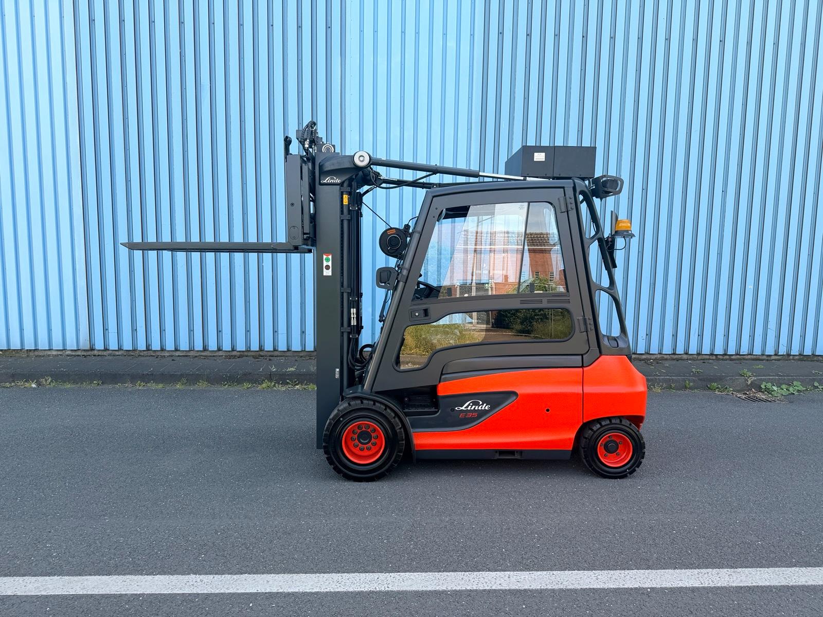 Linde E35L-01 Elektro Gabelstapler Zinkenversteller Gabelverlängerung Hydraulisch Bild 7
