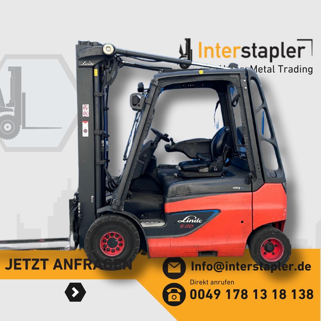 Linde E20 2017 Standard 3300mm Elektro Gabelstapler 2017 Bild 1
