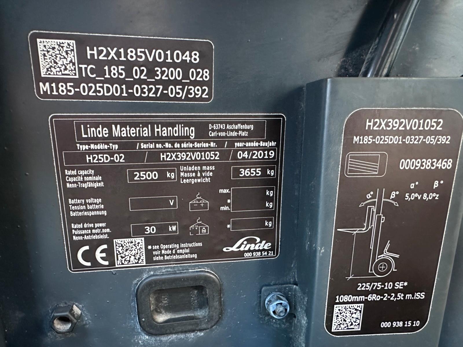 Linde H25D-02 Diesel Gabelstapler 3270mm Duplex 2019 Bild 13