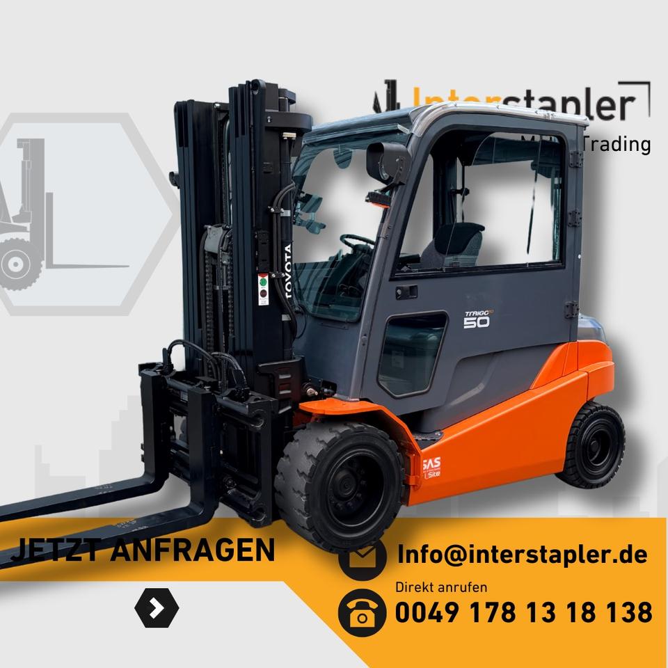 Toyota 8FBMT50 Triplex 4300 Elektro Gabelstapler 5Ton Zinkenversteller Bild 1