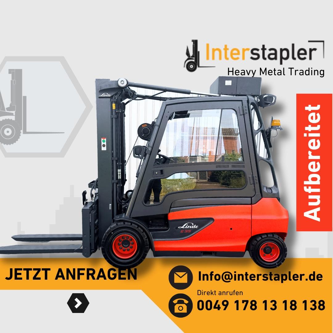 Linde E35L-01 Elektro Gabelstapler Zinkenversteller Gabelverlängerung Hydraulisch Bild 1