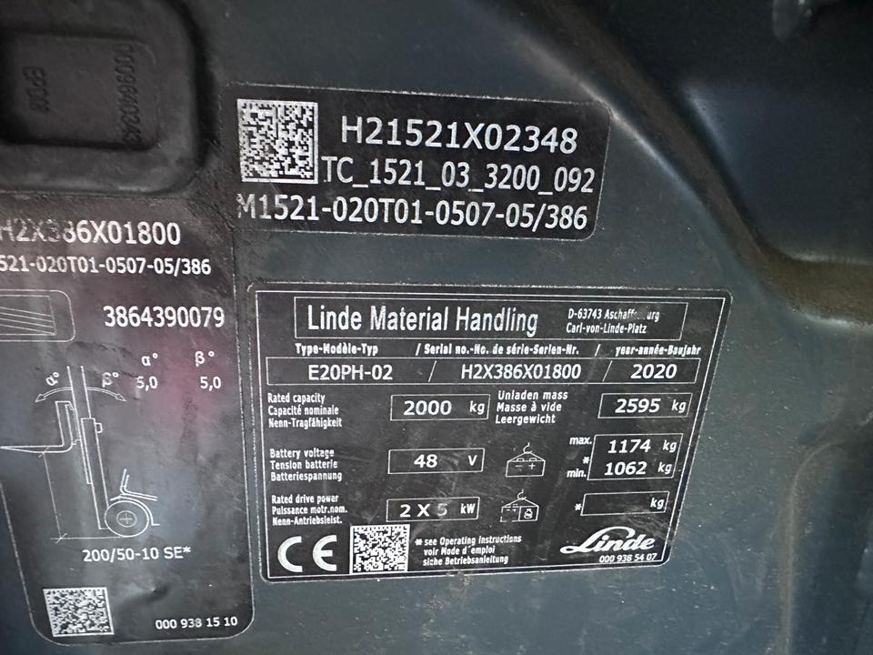 Linde E20PH-02 Triplex 5000mm Zinkenversteller DZH 2020 Bild 14