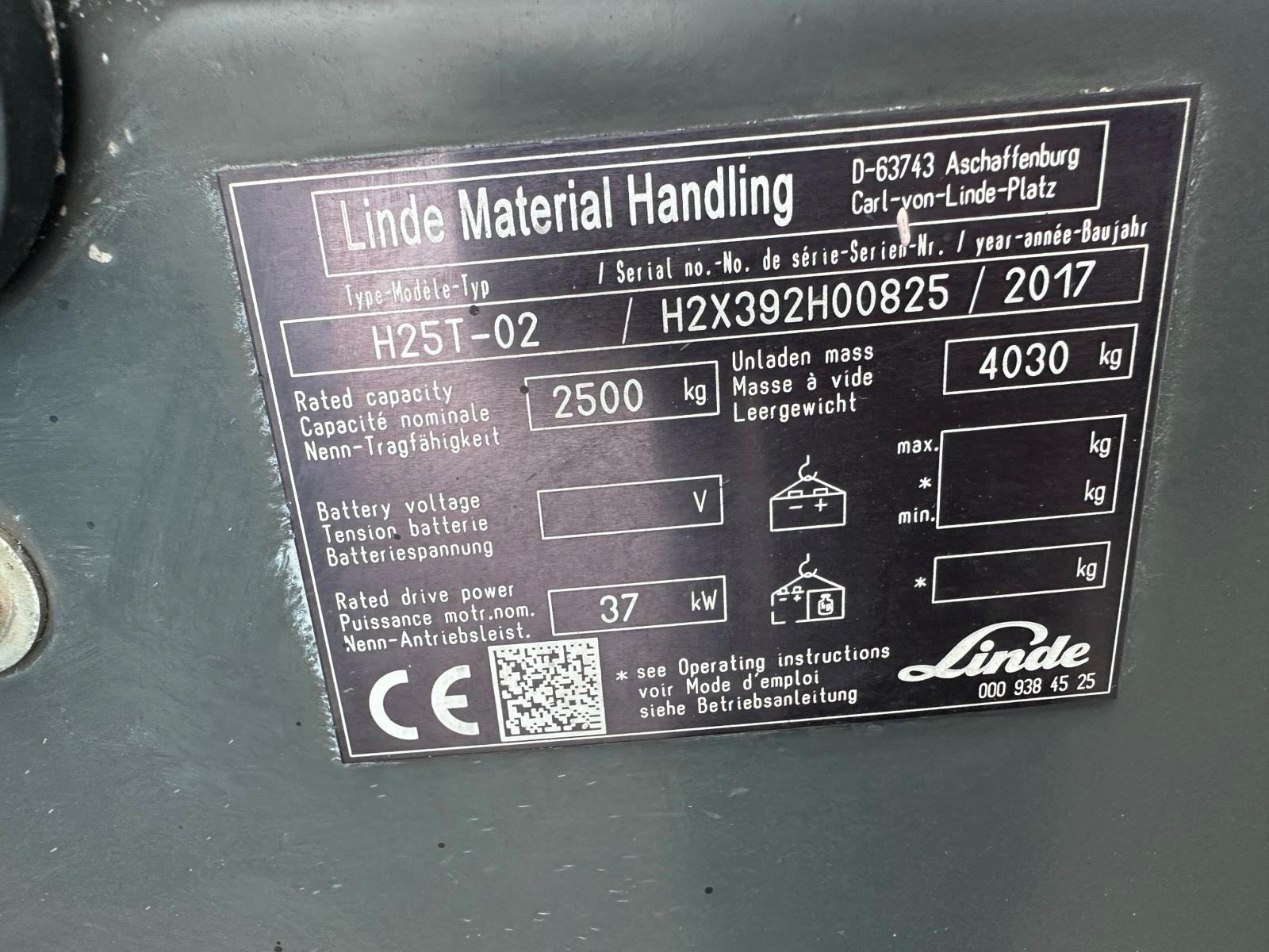 Linde H25T 2017 Triplex 6465mm Hub Gas Gabelstapler Stapler Bild 13