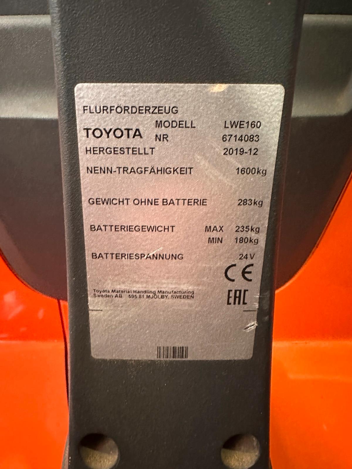 Toyota LWE160 Wiege Elektro Hubwagen Griptech Waage 2019 Bild 10