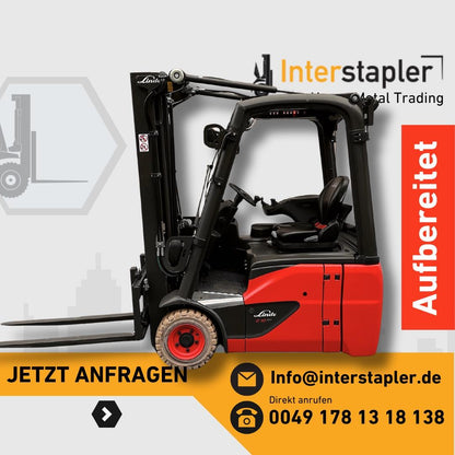 Linde E16 Triplex 4625mm Waage Elektro 3Rad Gabelstapler Bild 1